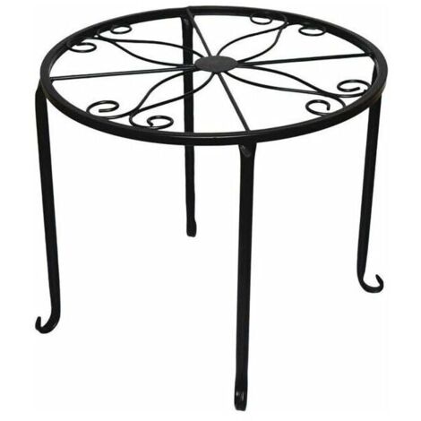 Support rond en métal pour pot de fleurs, fer forgé, support pour pot de fleurs, support pour pot de fleurs de 23 cm, support pour plantes de balcon