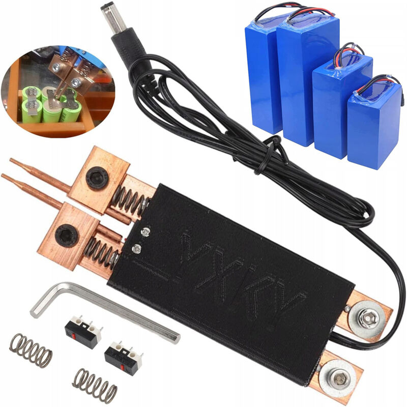 Rosfix Supporto per puntatrice per celle Sunkko 18650 + Pellicola termoretraibile per celle di saldatura 130mm 1mb.