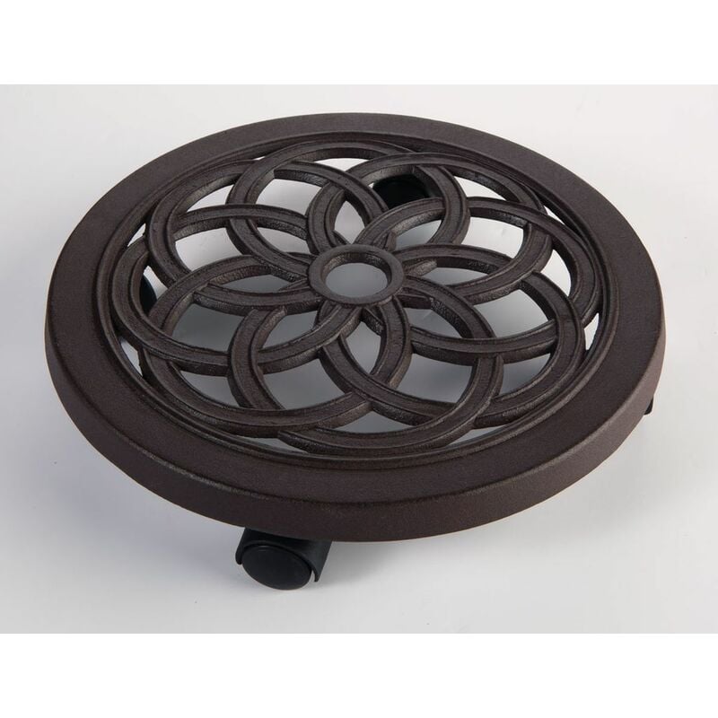 Nortene - Support roulant en fonte ' Flora Roll Alu' - 30 cm