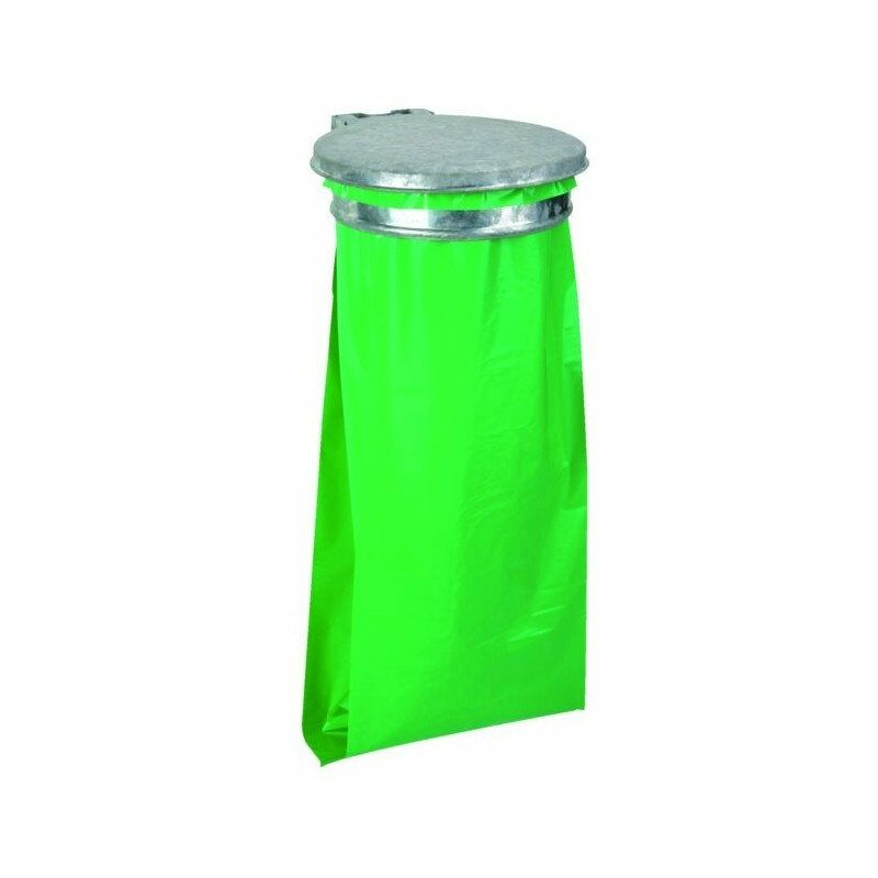 Support sac avec couvercle collecmur - 110l jaune colza ral 1021