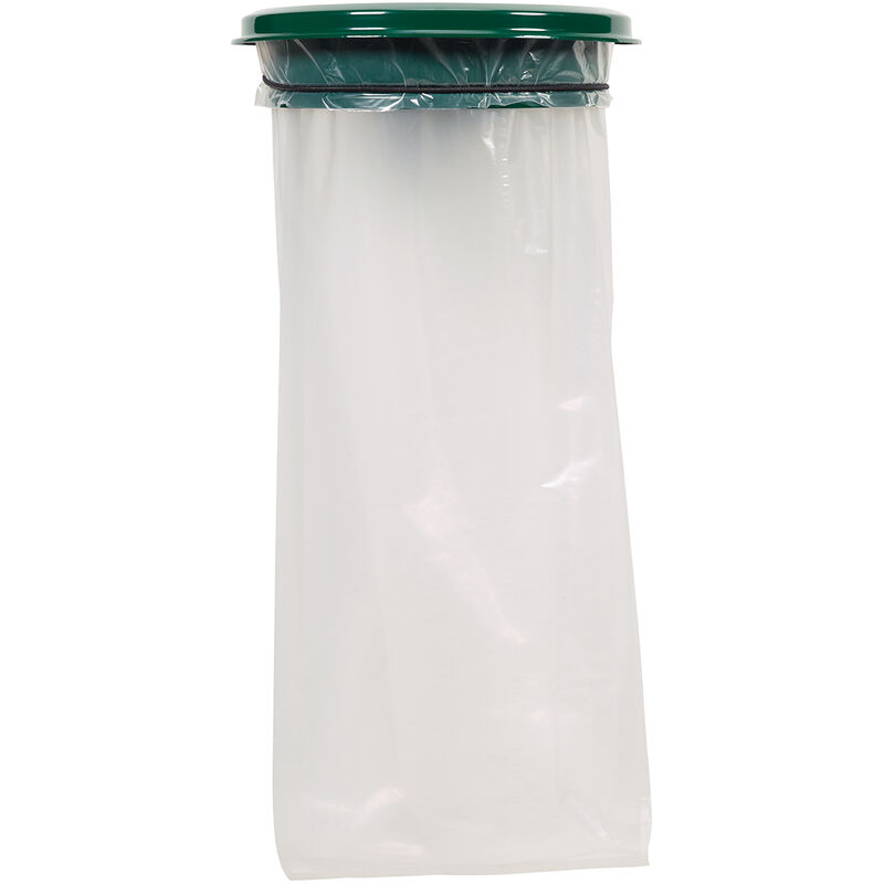 Support sac mural avec couvercle 110L vert mousse Collecmur Essentiele Rossignol 57953