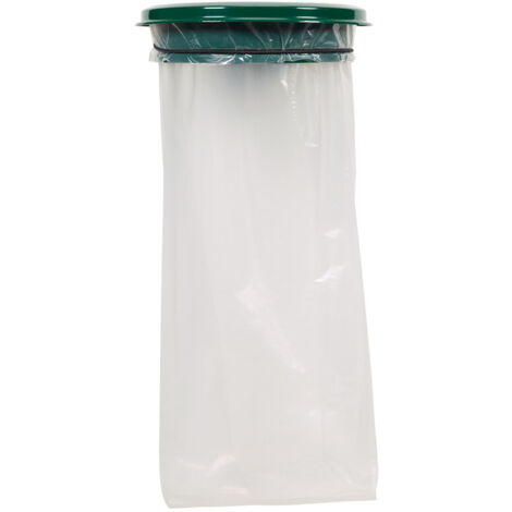 Support sac mural avec couvercle 110L vert mousse Collecmur Essentiele ROSSIGNOL 57953
