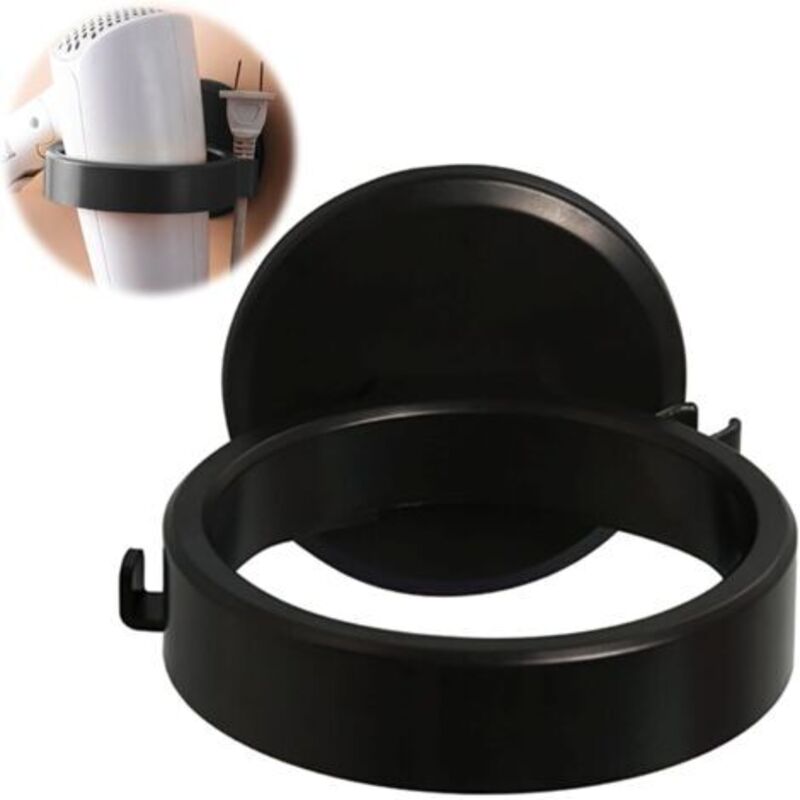 Support Seche Cheveux,Porte Seche Cheveux sans Percage,Porte Seche Cheveux Mural,Porte Seche Cheveux,Support de Sèche-Cheveux Autocollant sans