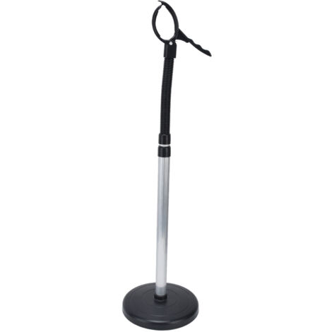 Support Séchoir à Cheveux 360° Rotatif avec Base Lourde, Bras Flexible et Hauteur Réglable pour Séchage Mains Libres