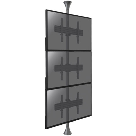 Support sol-plafond pour 3 écrans TV 32'' - 75'' - Vesa max 600x400