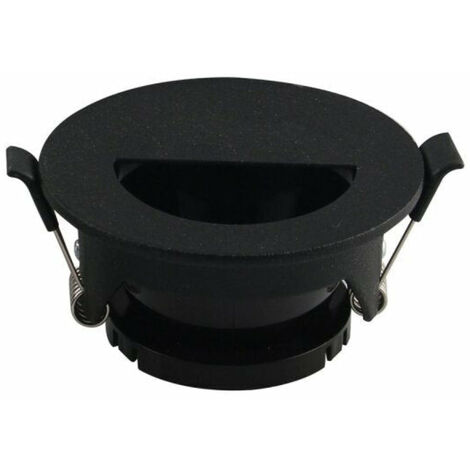Support Spot Aluminium GU10 LED Demi-Rond Noir Orientable ø83 mm