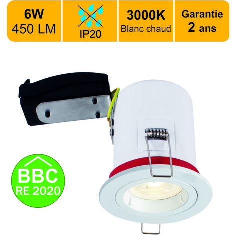 ARCOTEC Support spot BBC IP20 + GU10 6W 450lm inclus - garantie 2 ans