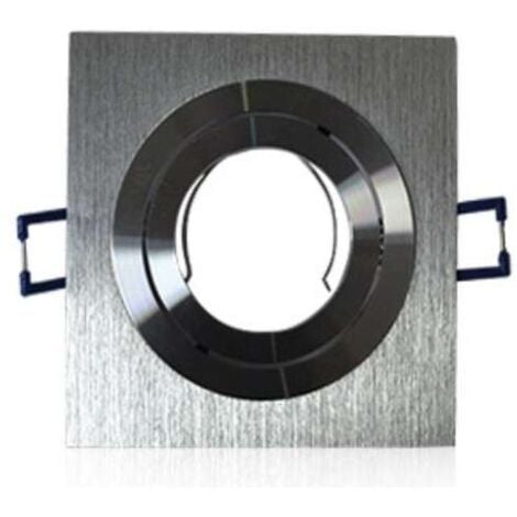 Support spot carré encastrable orientable aluminium