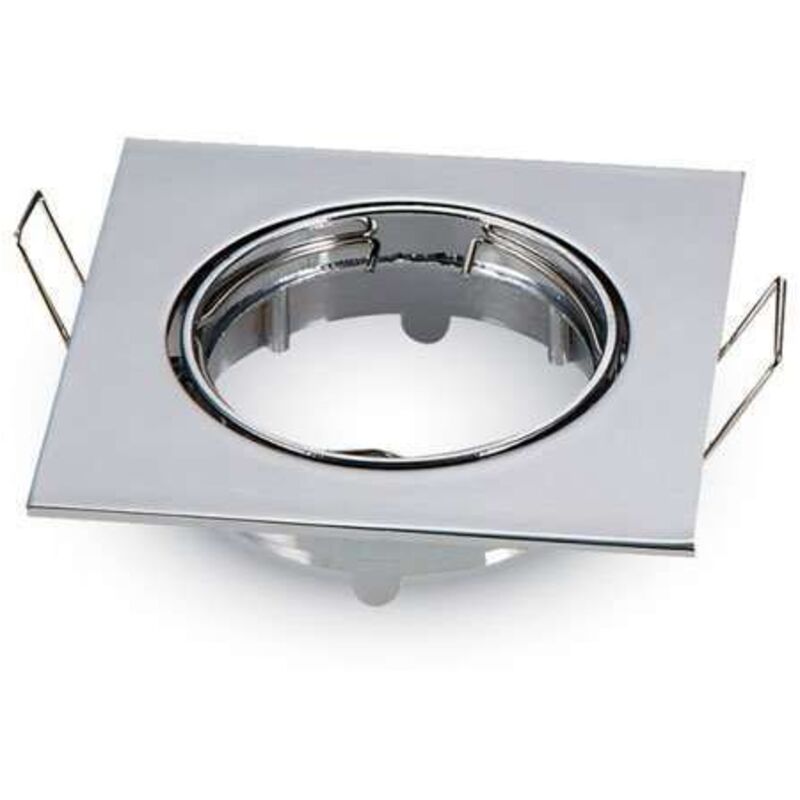 Optonica - Support spot encastrable carré orientable Finition Chrome Optonica - Support spot encastrable carré orientable Finition Chrome