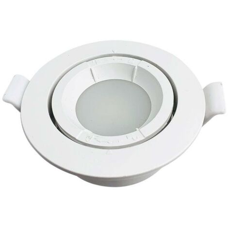 Support Spot Encastrable GU10 LED Orientable Rond BLANC - Unité - SILUMEN