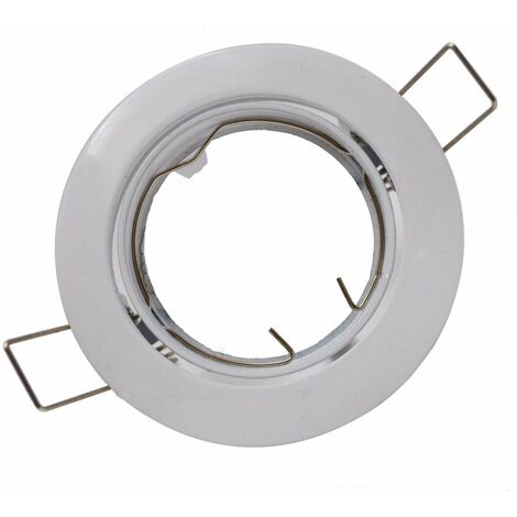 Support Spot Encastrable GU10 LED Orientable Rond - Unité / Blanc - SILUMEN