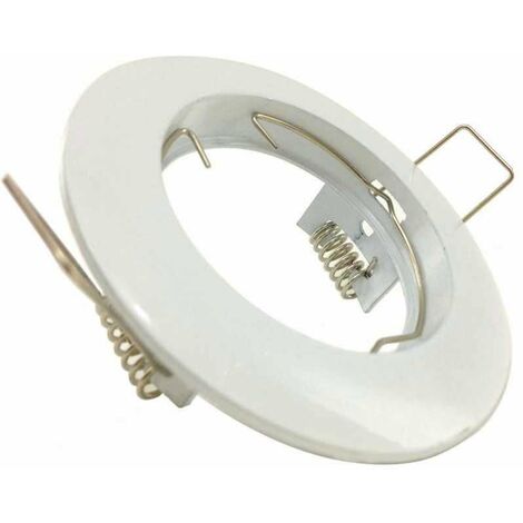 Support Spot Encastrable GU10 Rond en Acier - Unité / Blanc - SILUMEN