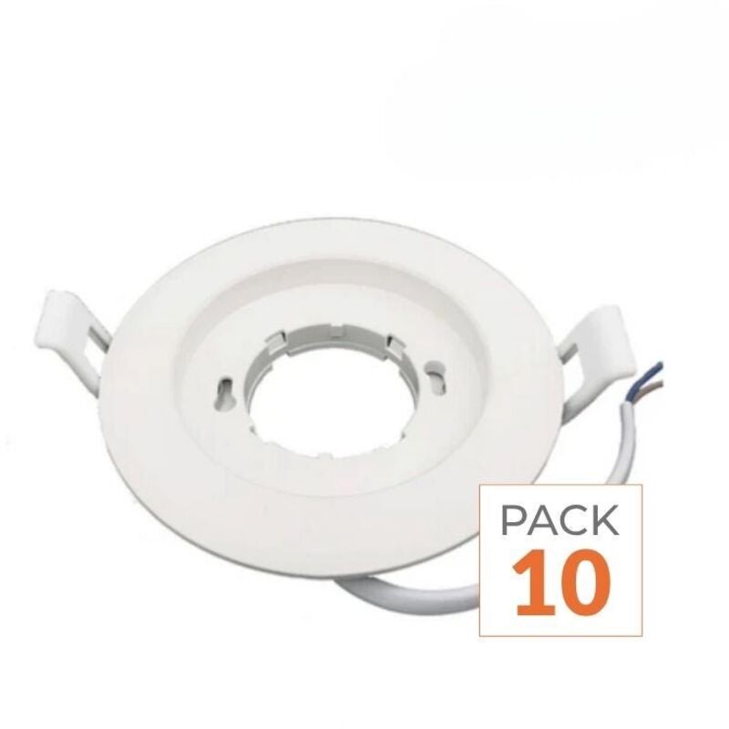 Silamp - Support Spot Encastrable GX53 led Rond blanc (Pack de 10)