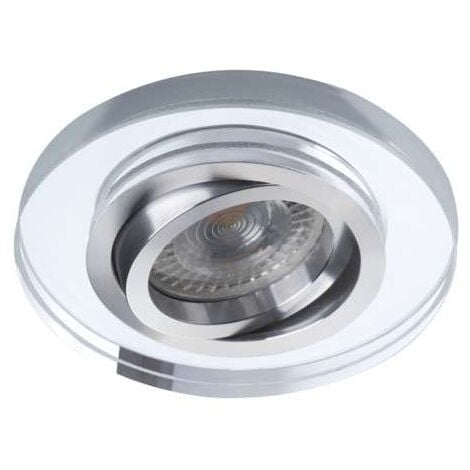 Support Spot Encastrable Rond Fin Orientable MORTA Argent