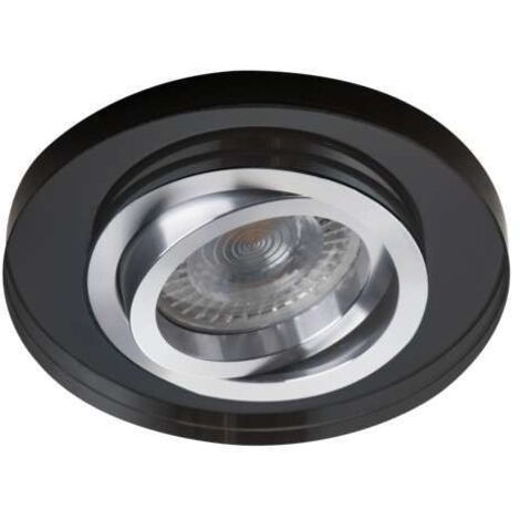 Support Spot Encastrable Rond Fin Orientable MORTA Noir