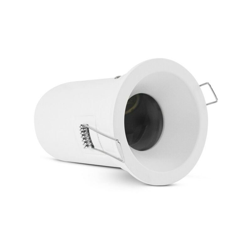 Vision-el - Support de spot bbc rond blanc casse Ø85 mm + douille GU10 Miidex Lighting®