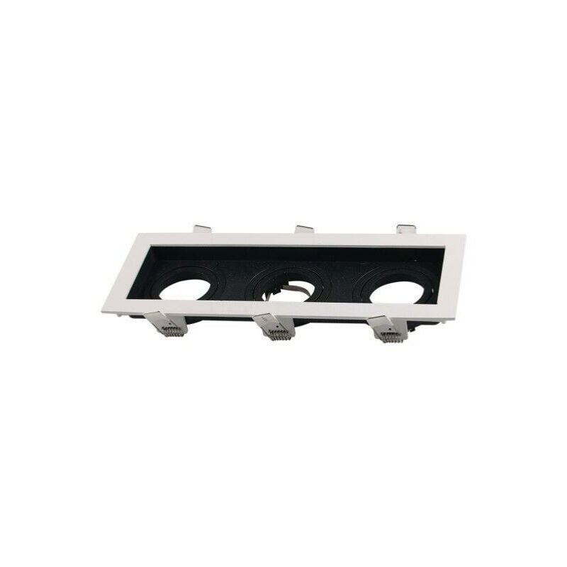 Silumen - Support Spot GU10 Encastrable Orientable Triple Projecteur
