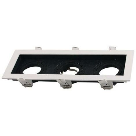 Support Spot GU10 Encastrable Orientable Triple Projecteur - SILUMEN