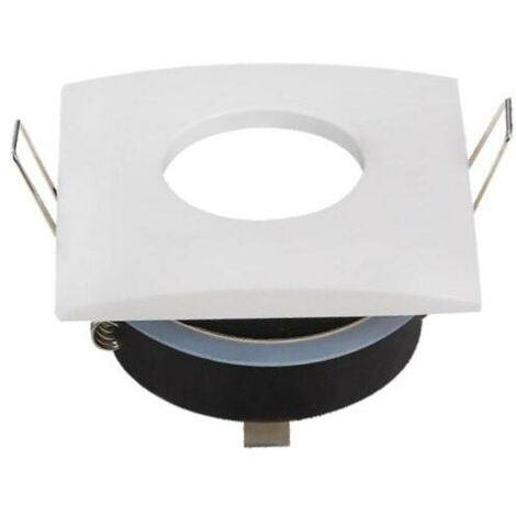 Support Spot GU10 IP65 Carré 82mm - Blanc - SILUMEN