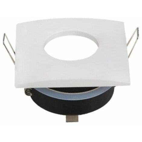 Support Spot GU10 IP65 Carré Blanc 82mm - SILAMP