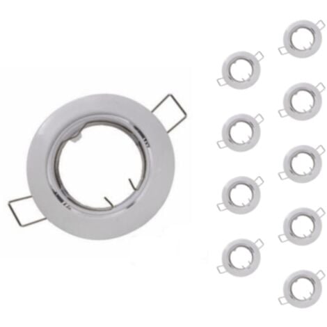 Kit Support Spot GU10 LED Rond Blanc 100mm