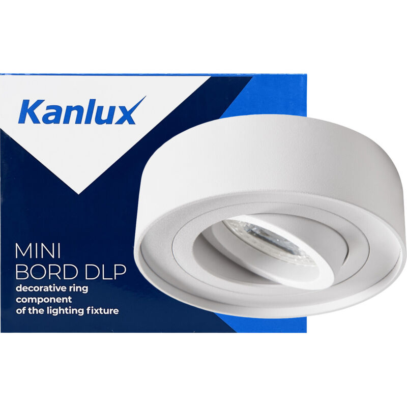 Kanlux - Anneau décoratif blanc - Spot encastré mini - Ø98mm - Réglable 30° Kanlux - Anneau décoratif blanc - Spot encastré mini - Ø98mm - Réglable 30°