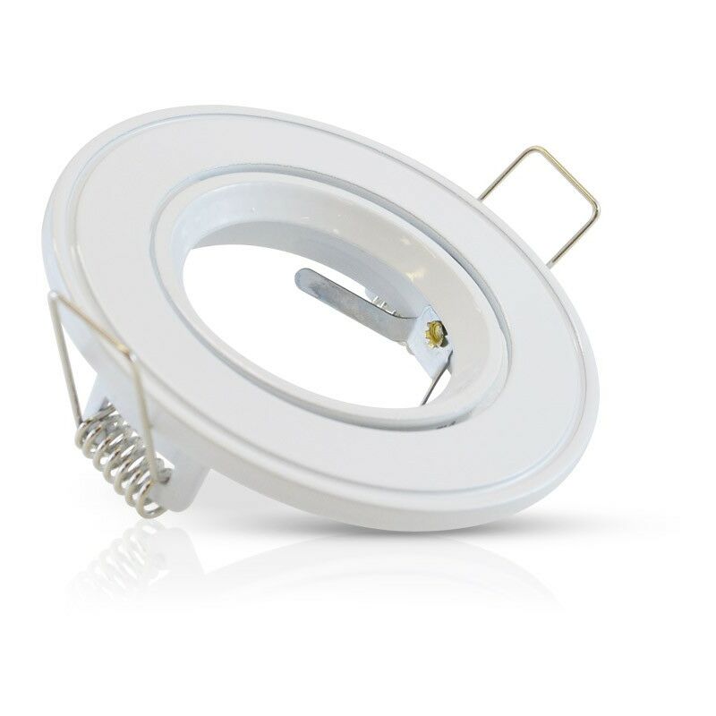 Vision-el - Support de spot Rond Orientable Blanc Ø86mm à lamelle Miidex Lighting® blanc Vision-el - Support de spot Rond Orientable Blanc Ø86mm à lamelle Miidex Lighting® blanc