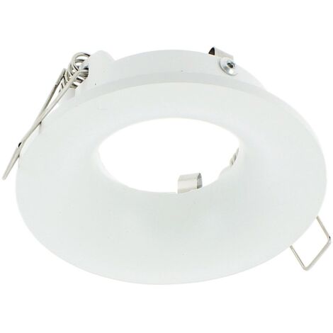 Support spot LED étanche IP65 rond blanc – Forme curvée – Diamètre 85mm – Pour salles de bain – Fonte d'aluminium durable