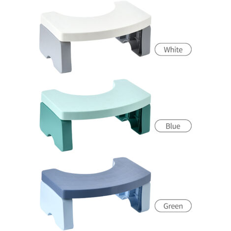 Support Squat Potty - Marche-Pied Modèle Détachable avec Base Anti-Dérapante - Blanc, Vert ou Bleu
