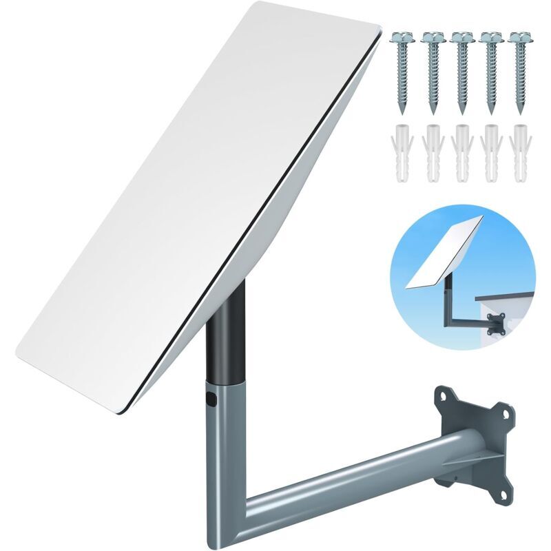 SNQ - Support Starlink, kit de montage Starlink pour kit Internet Starlink satellite, support mural long sur poteau de toit pour Starlink, compatible
