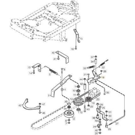 SUPPORT SUPÉRIEUR GALOP.TRACTION PARK ORIGINAL STIGA - 1134-2018-02