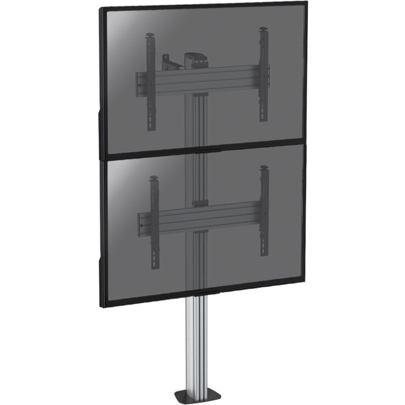 Kimex - Support sur pied pour 2 écrans tv 40''-65'' - Hauteur 175cm - a visser