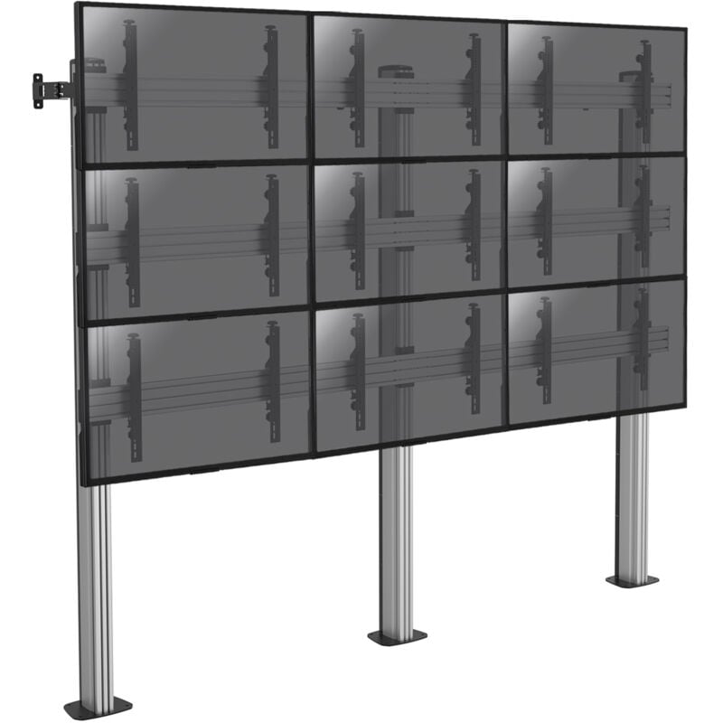 Kimex - Support sur pieds mur d'images 9 écrans tv 45''-50'' - a visser