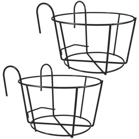 Support suspendu en fer pour pots de fleurs 2 units