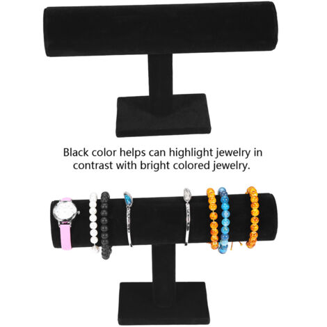 Support T Bar pour Bijoux - Porte-Colliers, Montres, Bracelets - Organisateur de Table 1 Niveau