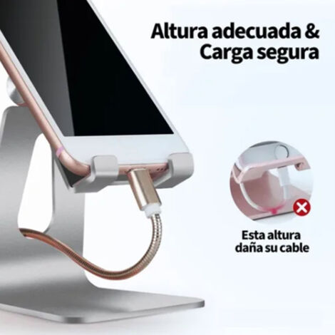 Support Tablet Mobile Stand Profilé à Hauteur Correcte Alliage Aluminium Silicone Gris Légère Anti-dérapage Desk Office Stand