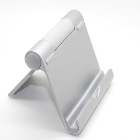 Support Tablette, Support Dock Réglable Portable, Support de Bureau Pliable pour iPad/iPad Pro/Air/Mini, Galaxy Tab A8/A7 Lite/A7/S8/S7, Tab/Phones(4-11"), Gris