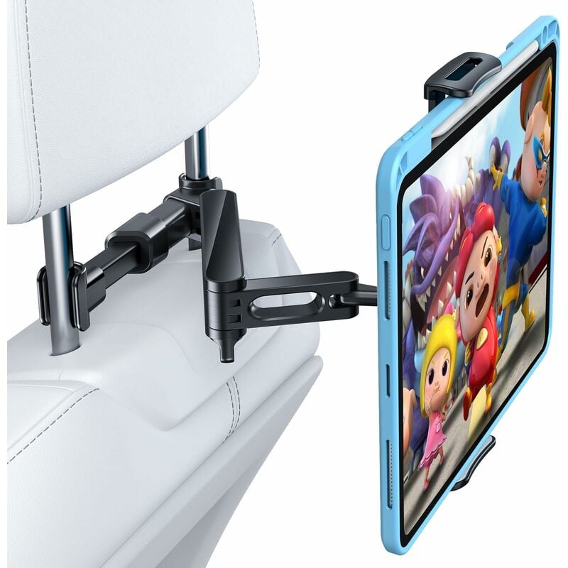 Csparkv - Support Tablette Voiture, Extensible Support de l'appuie-tête de Voiture Rotation à 360 degrés pour 4,4 à 11 Pouces iPad, Galaxy Tab,