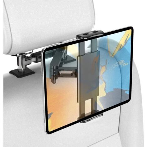 Support Tablette Voiture - Non spécifié - Extensible 25 cm - Rotation 360° - Compatible 4,4-11 pouces