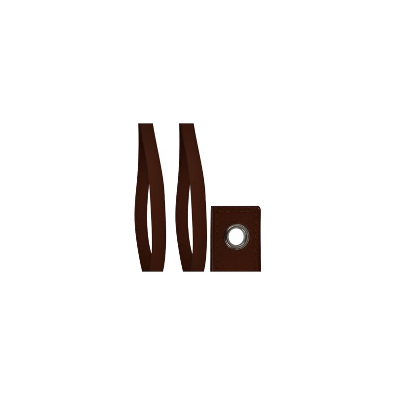 Support étagère sangle façon cuir caramel
