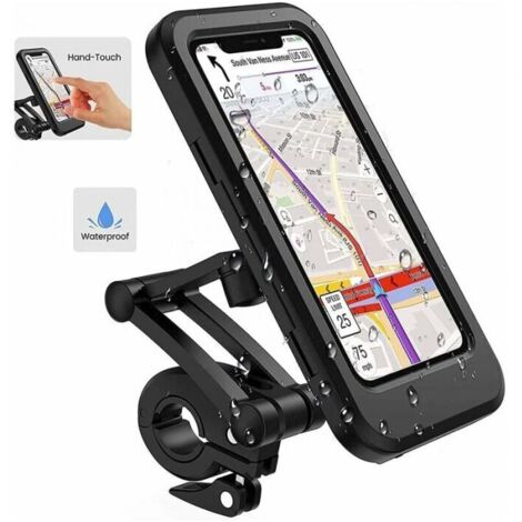 Support téléphone étanche pour vélo et moto – 360° ajustable – Compatible GPS 4,7-6,8 pouces – Installation facile avec aimant