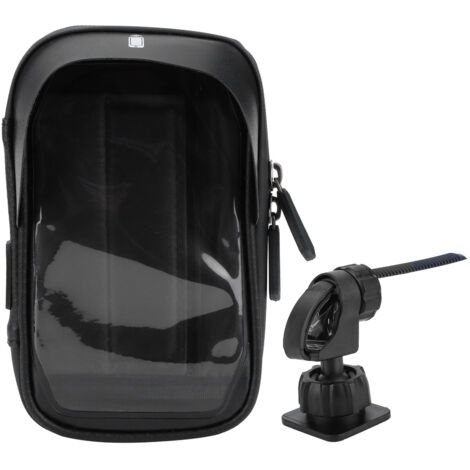 Support téléphone étanche universel pour vélo, sac de guidon rigide noir 6 pouces, accessoire cyclisme.