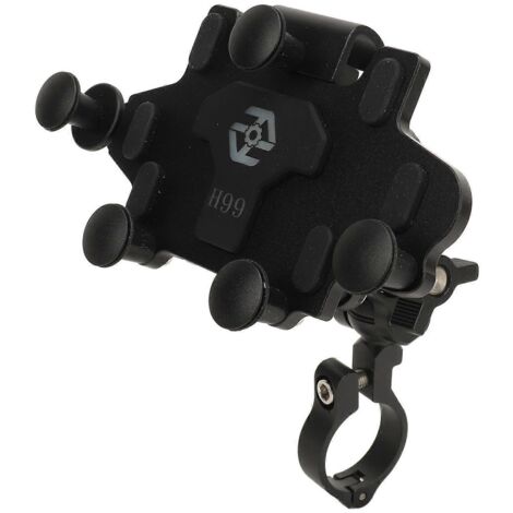 Support téléphone moto 540° rotation, réglable 2 vitesses, support stable pour guidon moto, compatible tous smartphones, fixation robuste.