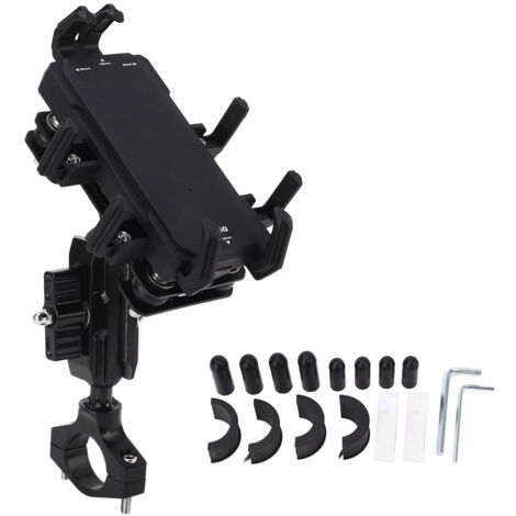 Support téléphone moto anti-glissement, amorti, rotatif, étanche IP6, support métallique polyvalent pour vélo
