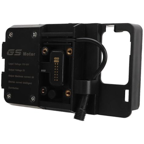 Support téléphone moto avec charge filaire, support navigation pour R1200GS LC Adventure 2014-2017, étanche et robuste.