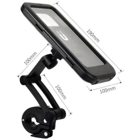 Support téléphone moto étanche, écran tactile TPU sensible, support GPS vélo 360° rotatif.