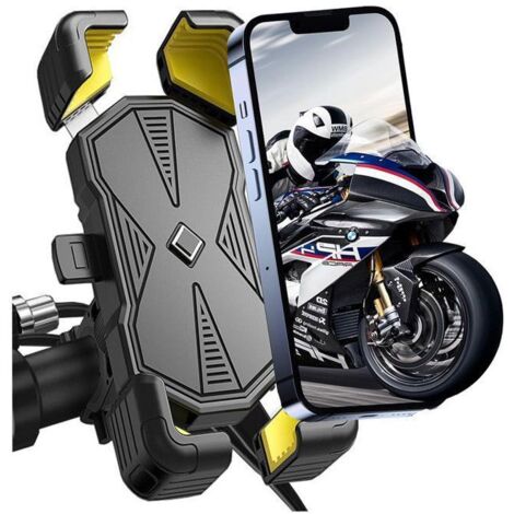 Support Telephone Moto Velo, Porte Telephone Velo, Support Téléphone Vélo à 360° Rotation avec les Téléphone de 5.5'' à 7.0''