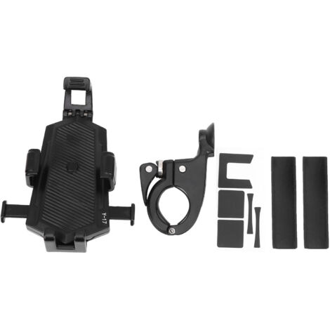 Support téléphone vélo en alliage d'aluminium, étui anti-choc pour moto et bicyclette, support noir pour guidon