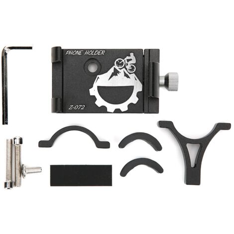 Support téléphone vélo en alliage d'aluminium pour VTT et moto, noir