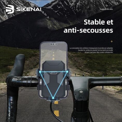 Support Téléphone Vélo-SIKENAI -Support Téléphone Moto - 360° Rotation Porte Telephone Velo
